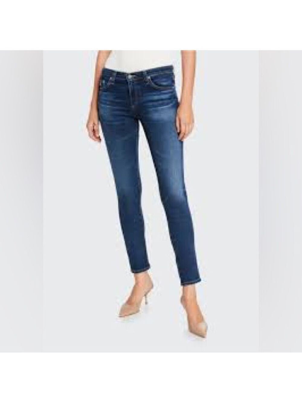 AG-ED Denim Prima Mid-Rise Cigarette Crop Jeans